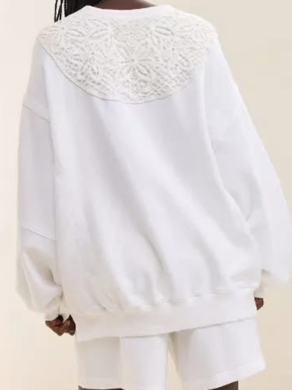 Aerie Crochet Crew Sweatshirt